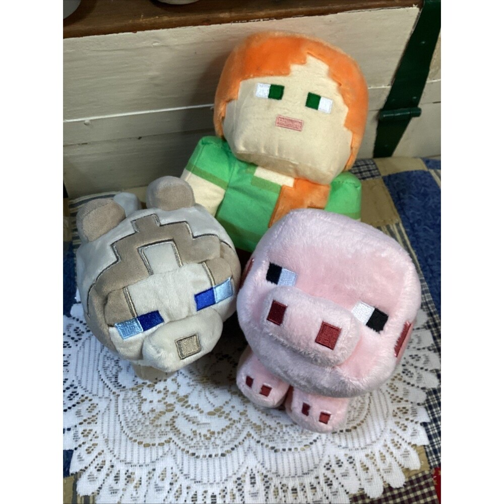 Minecraft Lot Ragdoll Cat Happy Explorer Kitten Plus Alex & The Pig Mojang Jinx